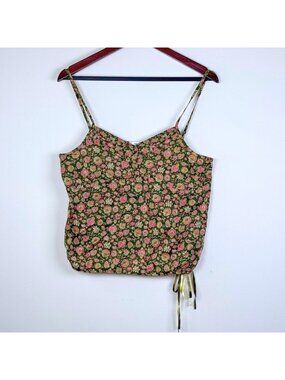 Vintage Old Navy Perfect Fit Paisley Floral Camisole Large Cottage Fairy Grunge